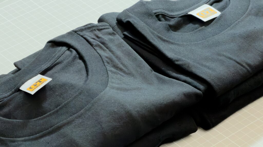購入した半袖3枚と長袖2枚のG.T.HAWKINS の T-シャツを並べた画像